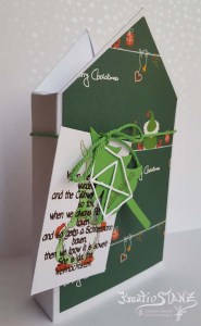 KreativStanz Gefaltetes Haus Verpackung Weihnachten christmas holiday #house #christmas http://kreativstanz.bastelblogs.de/